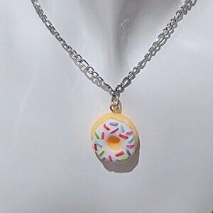 Donut Charm Necklace Multicolor